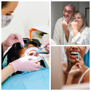 Dentist cleaning a patient's teeth in a NYC dental clinic
