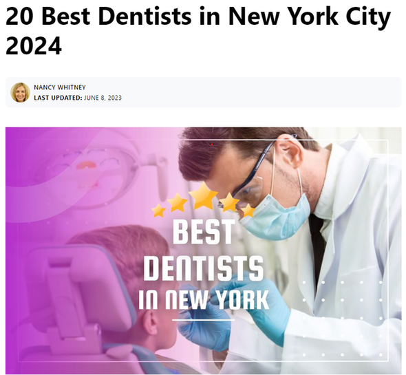 Best Dentists list in New York City includes Dr Sandip Sachar